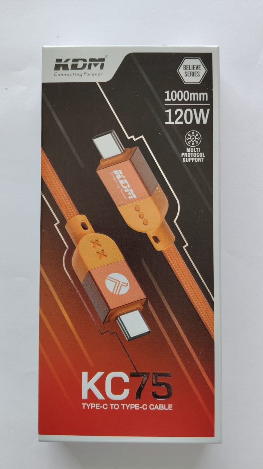 WhatsApp Image 2026-06-06 at 13.37.18 KDM KC75 120W Super Fast Charging Cable - Image 1