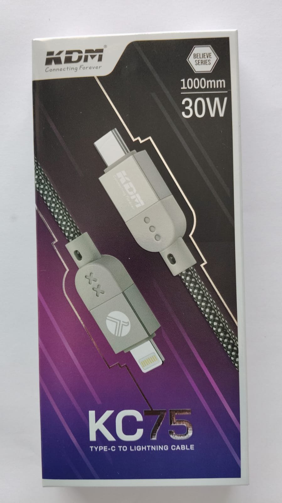 WhatsApp Image 2026-06-06 at 13.42.47 KDM KC75 Type C To Lightning Cable 30W - Image 1